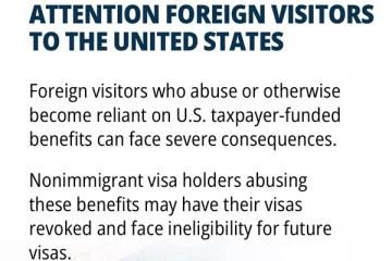 ඇමරිකාවේ බදු මුදල් මත යැපෙන්න එපා - වීසා අවලංගු වෙන්න පුළුවන්