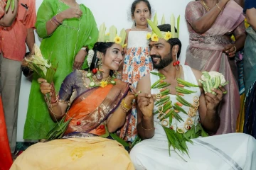 இயற்கையான ஆபரணங்களை அணிந்து நடந்த அயலி சீரியல் நடிகரின் திருமண நலங்கு.. புகைப்படங்கள் இதோ