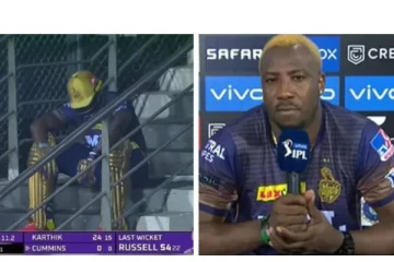 அவ்வளவு கோபமாக படியில் உட்கார்ந்திருந்தது ஏன்? CSK-வுடனான தோல்விக்கு பின் கூறிய ஆண்ட்ரே ரசுல்