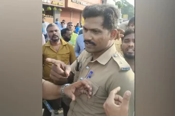 சென்னையில் நடுரோட்டில் நடத்துனரை சரமாரியாக தாக்கிய போலீஸ்..!