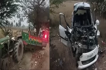 திருமணத்திற்கு சென்ற இடத்தில் சோகம்: டிராக்டர் மீது கார் மோதி விபத்து! 4 பேர் மரணம்