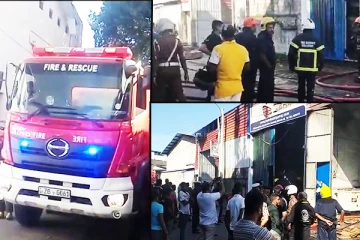 கொழும்பில் இரு வர்த்தக நிலையங்களில் திடீர் தீ விபத்து(Video)