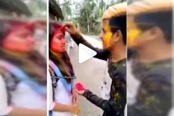 நடுரோட்டில் பள்ளி உடையில் திருமணம் செய்து கொள்ளும் காதலர்கள்! கொந்தளிக்கும் நெட்டிசன்கள்