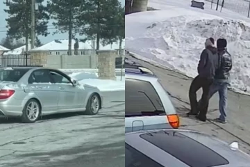 கனடாவில் பெண்ணைத் தாக்கி வாகனம் கொள்ளையிட்ட நபர்களை தேடும் பொலிஸார்