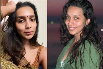 வெறும் பனியனுடன் படுமோசமான போஸ்!! கடற்கரை புகைப்படத்தை வெளியிட்ட நடிகை சஞ்சனா..