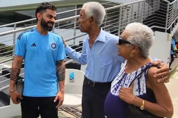 86 வயது ஜாம்பவானை மைதானத்தில் சந்தித்த கோலி, ரோகித்! இளம் வீரர்களின் அறிமுகப்படுத்திய டிராவிட்