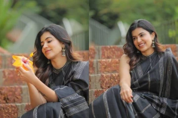 கருப்பு நிற சேலையில் கலக்கும் நடிகை அஞ்சு குரியன்.. லேட்டஸ்ட் போட்டோஸ்