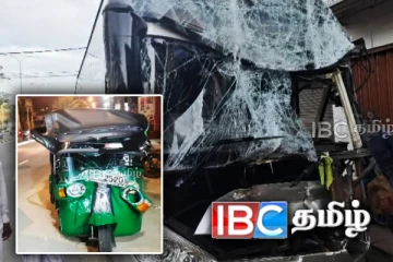 காத்தான்குடி பிரதான வீதியில் விபத்துக்குள்ளான சொகுசு பேருந்து!