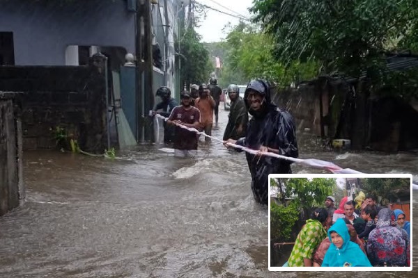 நீர்கொழும்பில் வீடுகளுக்குள் புகுந்த தண்ணீர்: கனமழையால் வெள்ளத்தில் மூழ்கிய பல இடங்கள் | Negombo Flood Water Enters Civilian Houses
