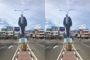 'ரணிலுக்காக நாம் 2024' மட்டக்களப்பில் வகுக்கப்பட்ட பாரிய உருவப்படம்