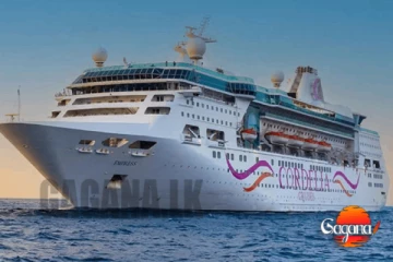 ඉන්දීය සංචාරකයන් 1800ක් රැගත් CORDELLA CRUSES නෞකාව හම්බන්තොටට