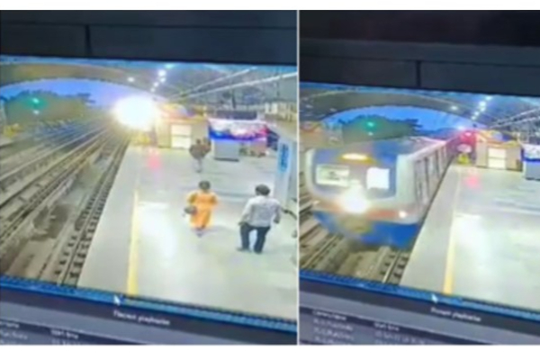 மனைவியை கட்டிப்பிடித்துக் கொண்டு ரயில் முன் கணவர் செய்த காரியம் - திடுக்கிடும் வீடியோ | Husband Hugs Wife And Jumps On Train Video Viral மனைவியை கட்டிப்பிடித்துக் கொண்டு ரயில் முன் கணவர் செய்த காரியம் - திடுக்கிடும் வீடியோ | Husband Hugs Wife And Jumps On Train Video Viral