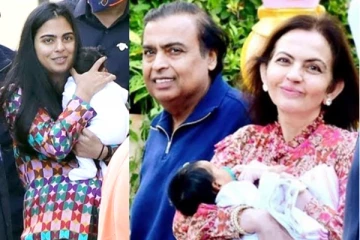 இரட்டைப் பேரக்குழந்தைகளுடன் கோடீஸ்வரர் முகேஷ் அம்பானி! வைரலாகும் முதல் புகைப்படம்