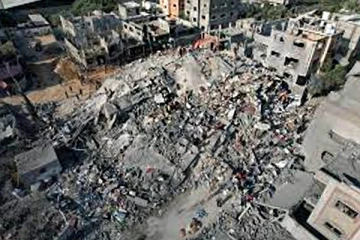 காசாவில் வீடுகள் மீதான இஸ்ரேல் விமானப் படை தாக்குதலில் 17 பேர் பலி; 100 க்கும் மேற்பட்டோர்