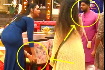 செருப்பை கழட்டிய நமீதா! பிக்பாஸ் 5 முதல் நாளில் தொகுப்பாளர் செய்த செயல்..