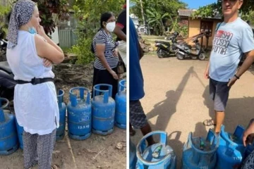 வெளிநாட்டவர்களுக்கு ஏற்பட்டுள்ள நிலை! எரிவாயுவிற்காக வரிசையில் காத்திருக்கும் அவலம்