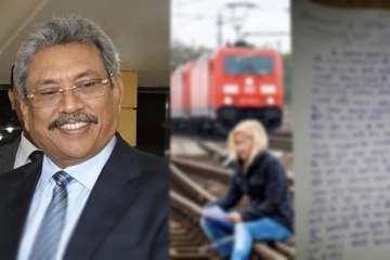 හිටපු ජනපති ගෝඨාභය වෙනුවෙන් පුද්ගලයෙක් දුම්රියට පැන සියදිවි නසාගනී.. ලියුමකුත් ලියලා...