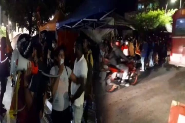 அலரி மாளிகை வளாகத்தில் மீண்டும் கூடாரங்களை அமைத்த ஆர்ப்பாட்டக்காரர்கள் (VIDEO)
