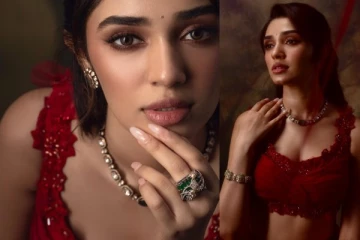 இளம் நடிகை க்ரித்தி ஷெட்டி ரெட் ஹாட் போட்டோஷூட்