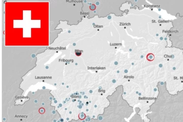 சுவிட்சர்லாந்தில் 1 மணிநேரத்தில் 3 முறை தாக்கிய பூகம்பம்!