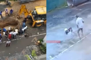 තාත්තයි දුවයි බයික් එකෙන් යන විට මහ පාරේ වැටුණු ගැඹුරු වලේ වගකීම ගැන බලධාරීන් කියන කතාව..