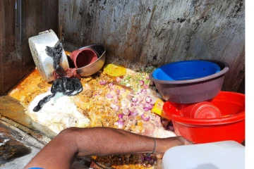 சுகாதாரமற்ற உணவுகள் வைத்திருந்த உணவகத்திற்கு எதிராக நடவடிக்கை (Photos)