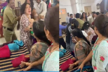 புடைவைக்கடையில் மோதிய பெண்கள்(காணொளி)