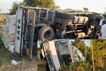 தமிழர் பகுதியில் நெல் ஏற்றிச்சென்ற வாகனம் விபத்து: ஒருவர் காயம்