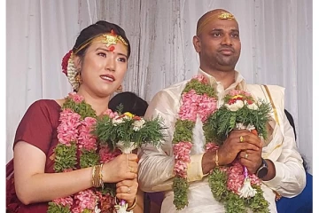 கடல் கடந்த காதல்: தென் கொரியா நாட்டைச் சேர்ந்த காதலியை திருமணம் செய்த தமிழக இளைஞர்