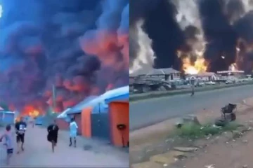 வெடித்து சிதறிய எண்ணெய் டேங்கர்! கர்ப்பிணி உட்பட 20 பலியான சோகம்..அதிர்ச்சி காட்சிகள்