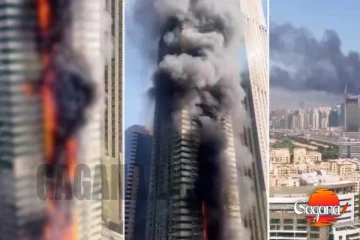 මහල් 67 ක ගොඩනැගිල්ලක දැවැන්ත ගින්නක් [VIDEO]