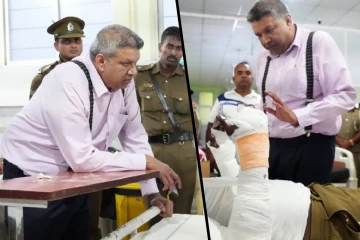 நீர்கொழும்பு சிறைச்சாலை கலவரம் : காயமடைந்த அதிகாரிகளை நேரில் சந்தித்த அமைச்சர் ஹர்ஷன