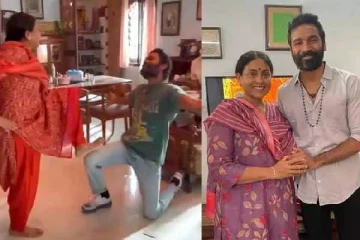 நடிகை சரண்யாவுக்கு நடனம் கற்று தரும் தனுஷ்.. வைரலாகும் வீடியோ