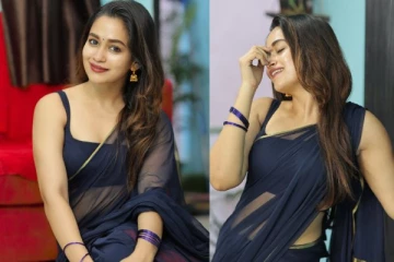 காவ்யா அறிவுமணி ட்ரான்ஸ்பரென்ட் சேலையில் ஹாட் போட்டோஷூட்