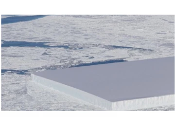 மிதக்கும் செவ்வக வடிவ பனிப்பாறை - நாசா வெளியிட்ட புகைப்படம் - ஆச்சரியத்தில் நெட்டிசன்கள்..!