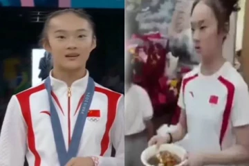 உணவகத்தில் பணியாற்றும் ஒலிம்பிக்கில் வெள்ளிப் பதக்கம் வென்ற இளம் வீராங்கனை!