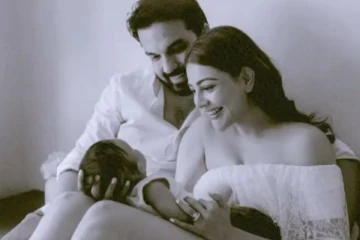 மகனை வைத்துக்கொண்டே உதட்டு முத்தம்!! கணவருடன் லிப்லாக் கொடுத்த நடிகை காஜல் அகர்வால்..