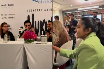 ரசிகை ஆசையை நிறைவேற்றிய அனிருத்- கைத்தட்டி வரவேற்பு கொடுத்த அரங்கம்