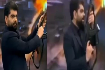 ஈரான் தொலைக்காட்சி நிகழ்ச்சியில் துப்பாக்கி சுடும் பயிற்சி