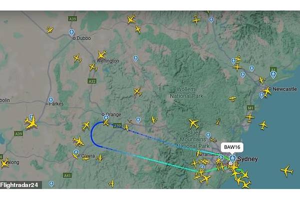 British Airways sudden landing in sydney