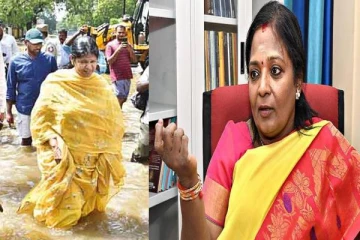 முழங்கால் அளவு தண்ணீரில் நடந்தும் மழை பாதிப்பில்லை என ஏமாற்றுவதா? கனிமொழியை விமர்சித்த தமிழிசை