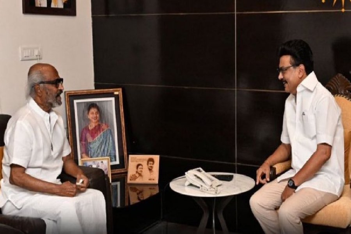 இக்கட்டான நேரத்திலும் உங்களுடன் இருப்பேன் : ஸ்டாலினை நேரில் சந்தித்து ரஜினி ஆறுதல் | Actor Rajini Meets Dmk President Mk Stalin