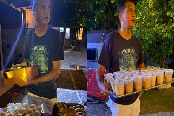 கிரிகெட் பிரபலம் மகனாமாவின் மனிதநேயம்; வரிசையில் காத்திருக்கும் மக்களுக்கு டீ, பன்! | Cricket Celebrity Mahanama S Humanity கிரிகெட் பிரபலம் மகனாமாவின் மனிதநேயம்; வரிசையில் காத்திருக்கும் மக்களுக்கு டீ, பன்! | Cricket Celebrity Mahanama S Humanity