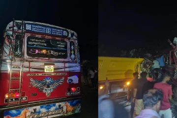 தமிழர் பகுதியில் இருந்து சென்ற பேருந்து கோர விபத்து; சாரதி பலி(Photos)