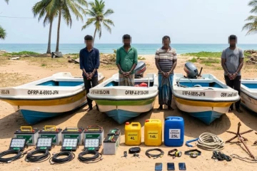 சட்டவிரோத கடற்றொழிலில் ஈடுபட்ட நால்வர் கைது - கடற்படையினர் தீவிர சோதனை