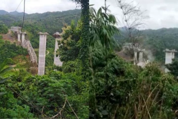 இடிந்து விழுந்த ரயில்வே பாலம்...17 பேர் உயிரிழப்பு..மிசோராமில் அதிர்ச்சி