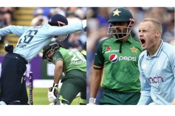 பாகிஸ்தான் பேட்ஸ்மேனை புலம்ப வைத்து இங்கிலாந்து வீரர்! ஆப்சைடில் பிட்சாகி மிடில் ஸ்டம்பை தெறிக்கவிட்ட வீடியோ