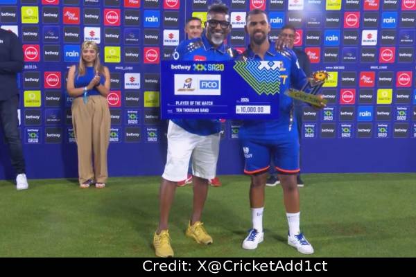 ஒரே ஓவரில் 5 சிக்ஸர்ஸ்! அதிரடி காட்டிய நிக்கோலஸ் பூரான்(வீடியோ) | Mict Pooran Smash 5 Sixes In Over Vs Jsk Sa20