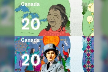 கனேடிய டொலரில் பழங்குடியின பெண்களின் உருவம்?