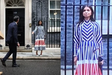 ரிஷி சுனக்கின் கடைசி உரை: ரூ.42,000 மதிப்பிலான ஆடையுடன் கவனம் ஈர்த்த அக்ஷதா மூர்த்தி